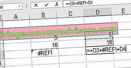 Capture d'écran #REF Excel Error