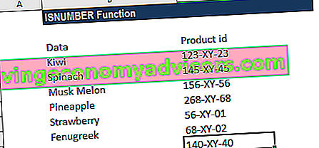 Fonction Excel ISNUMBER