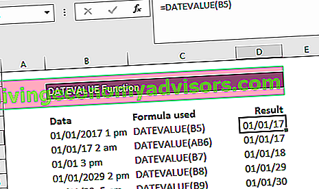 Funkcja DATEVALUE - przykład 2a