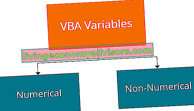 Tipos de variables de VBA