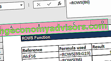 ROWS-Funktion - Beispiel 1a