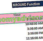 MROUND-funktion - Exempel 2