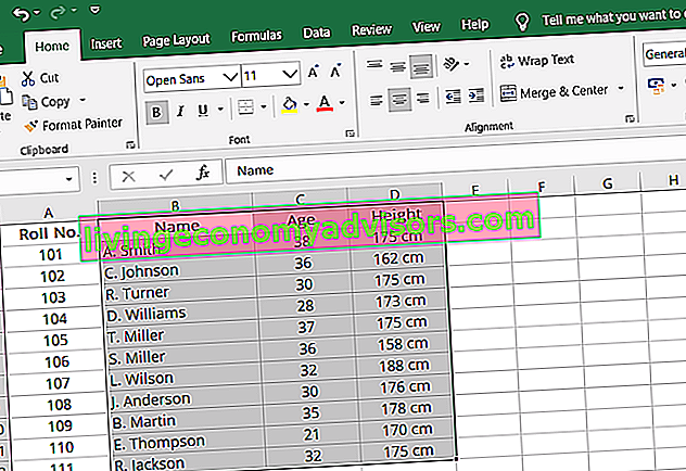 Espandi Celle raggruppate in Excel