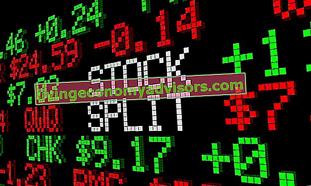 Aktiensplit - Market Ticker Preise Doppelte Aktien 