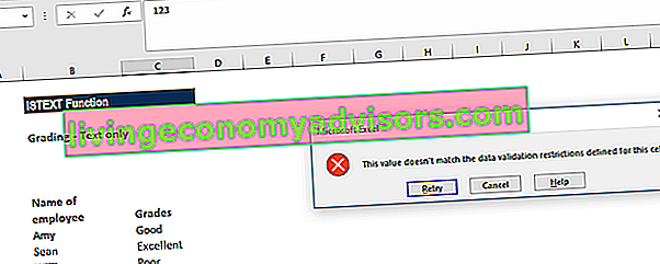 ISTEXT-functie - Voorbeeld 2c