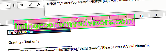 ISTEXT-functie - Voorbeeld 3