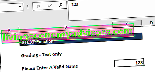 ISTEXT-functie - Voorbeeld 3a