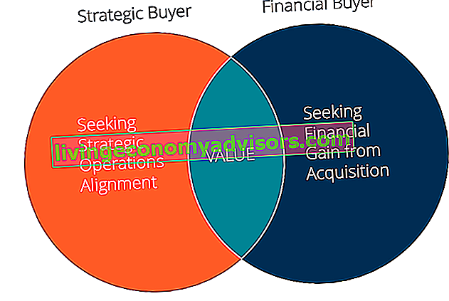 Diagramma di Venn dell'acquirente strategico e finanziario