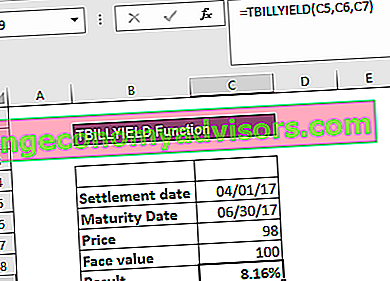 Função TBILLYIELD - Exemplo