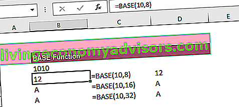BASE-funktion - Exempel 1a