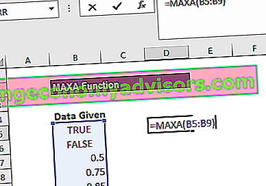 Funkcja MAXA - przykład 2a