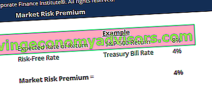 Screenshot der Marktrisiko-Premium-Vorlage