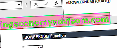 Funzione ISOWEEKNUM - Esempio 3a