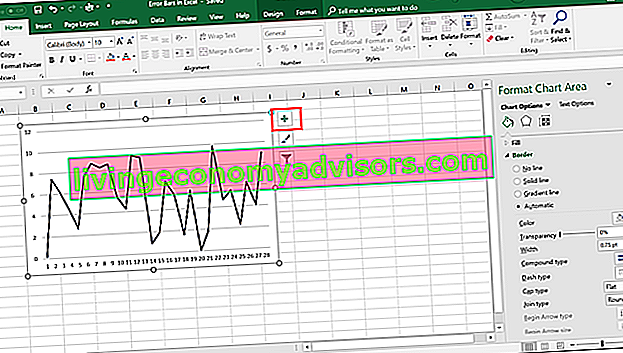 Barras de error en Excel