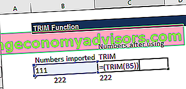 TRIM-funktion - Exempel 2a