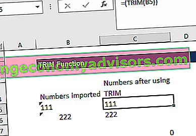 TRIM-funktion - Exempel 2b